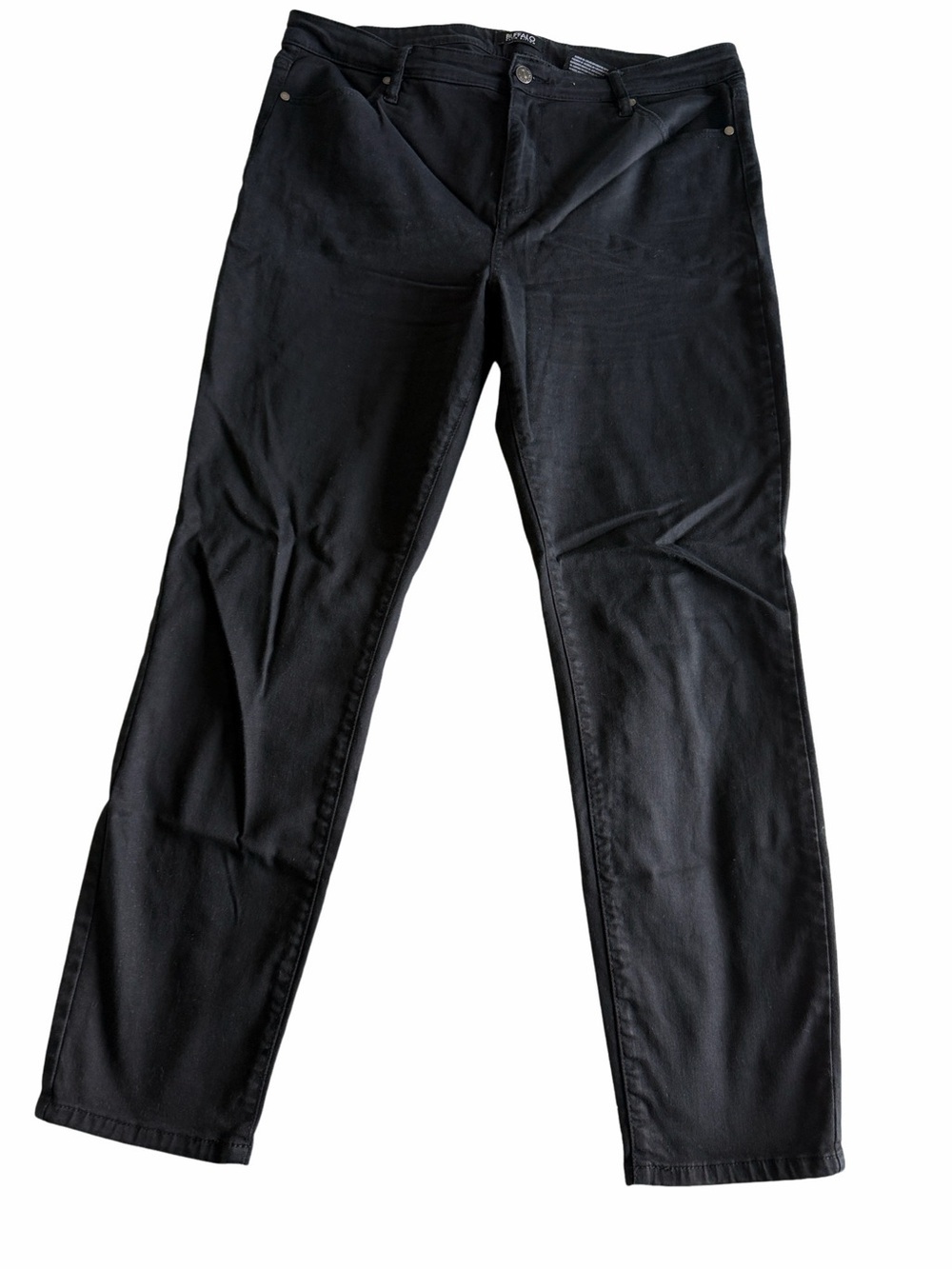 Buffalo David Bitton Hannah Black Straight-Leg Women's Jeans. Size 14.